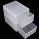 thumbnail image 4 of Organizador de Caja de almacenaje para maquillaje cosmético tipo cajón de escritorio transparente de dos capas, 4 of 8