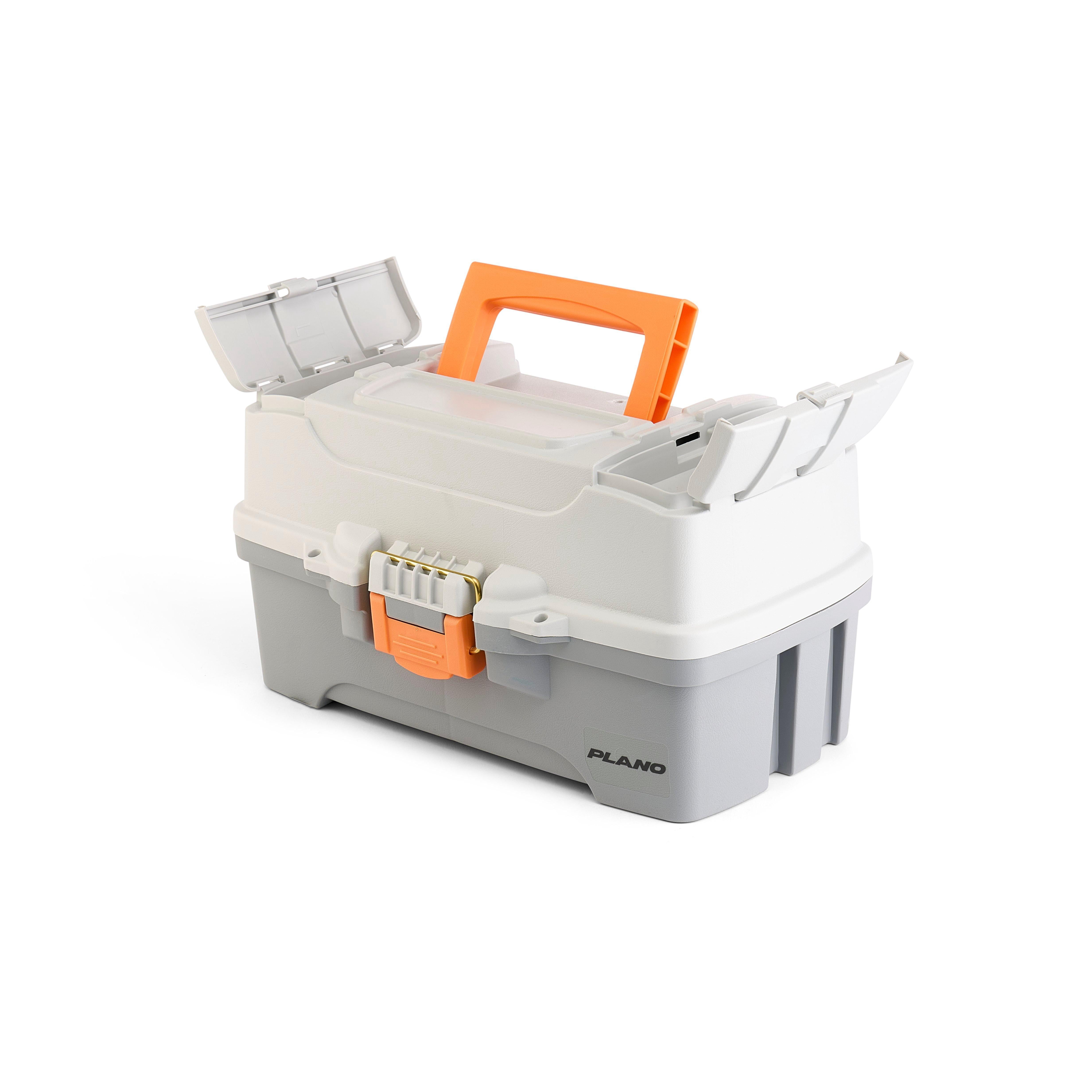 Plano Two-Tray Tackle Box, Light Grey/Dark Grey