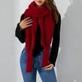 thumbnail image 4 of Womens Men Scarf  Knitting Wrap Sweater Multi-Use Knitted Autumn Winter Solid Color Scarf with Sleeves, 4 of 6