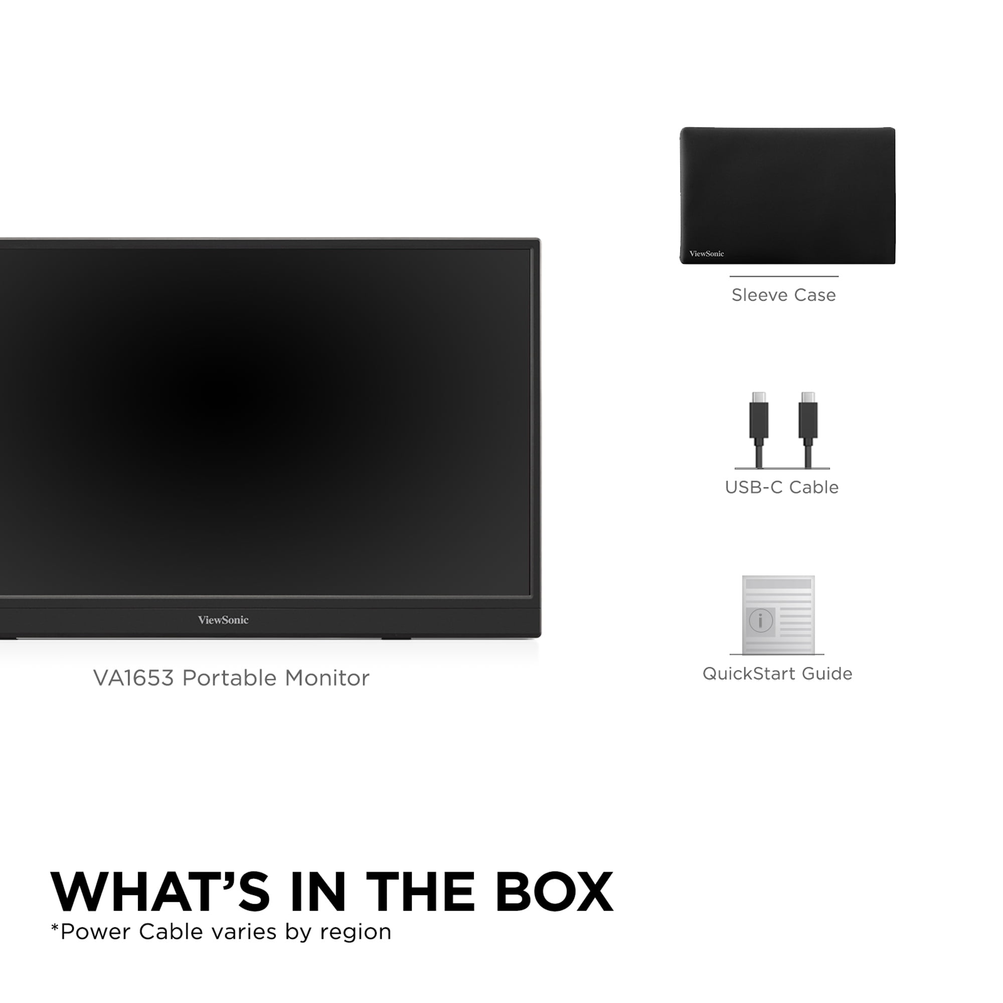 ViewSonic VA1653 16" FHD IPS Portable Monitor Built-in Stand