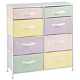 thumbnail image 7 of mDesign Tall Storage Dresser Furniture with 8 Slim Fabric Drawers, Bright/Multi, 7 of 7