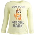 thumbnail image 3 of Camiseta Bluey de manga larga para niñas pequeñas paquete de 2 azul/amarillo, 3 of 7
