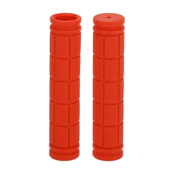 Unique Bargains Bike Handlebar Grips Covers 120mm Long Soft Bicycle End Grips Protector Orange 1 Pair