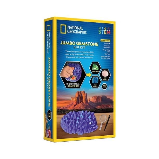 National Geographic Jumbo Gemstone Dig Kit, Gemstone Dig Kit