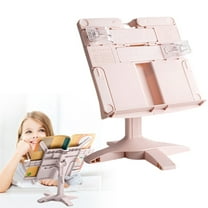 Goohae Adjustable Book Stand for Reading,Multi-Angle Reading Holder,Adjustable Book Holder Stand - Multi-Angle Reading Rack for Textbooks & Tablets (5-Level Height),Pink
