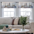thumbnail image 4 of LALILO Kitchen Curtain Valance Cake Beach Beach Cake Blue Rod Pocket Window Curtain 52"x 18" Set of 2, 4 of 5