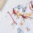 thumbnail image 5 of MAIHAN Cute Pjs for Women Short Sleeve Silky Pj Short Set Summer Soft Pajamas Set Button Down Short Sleeve with Ruffle Shorts Pjs with Lounge Summer Shorts Set(White#02,L), 5 of 6