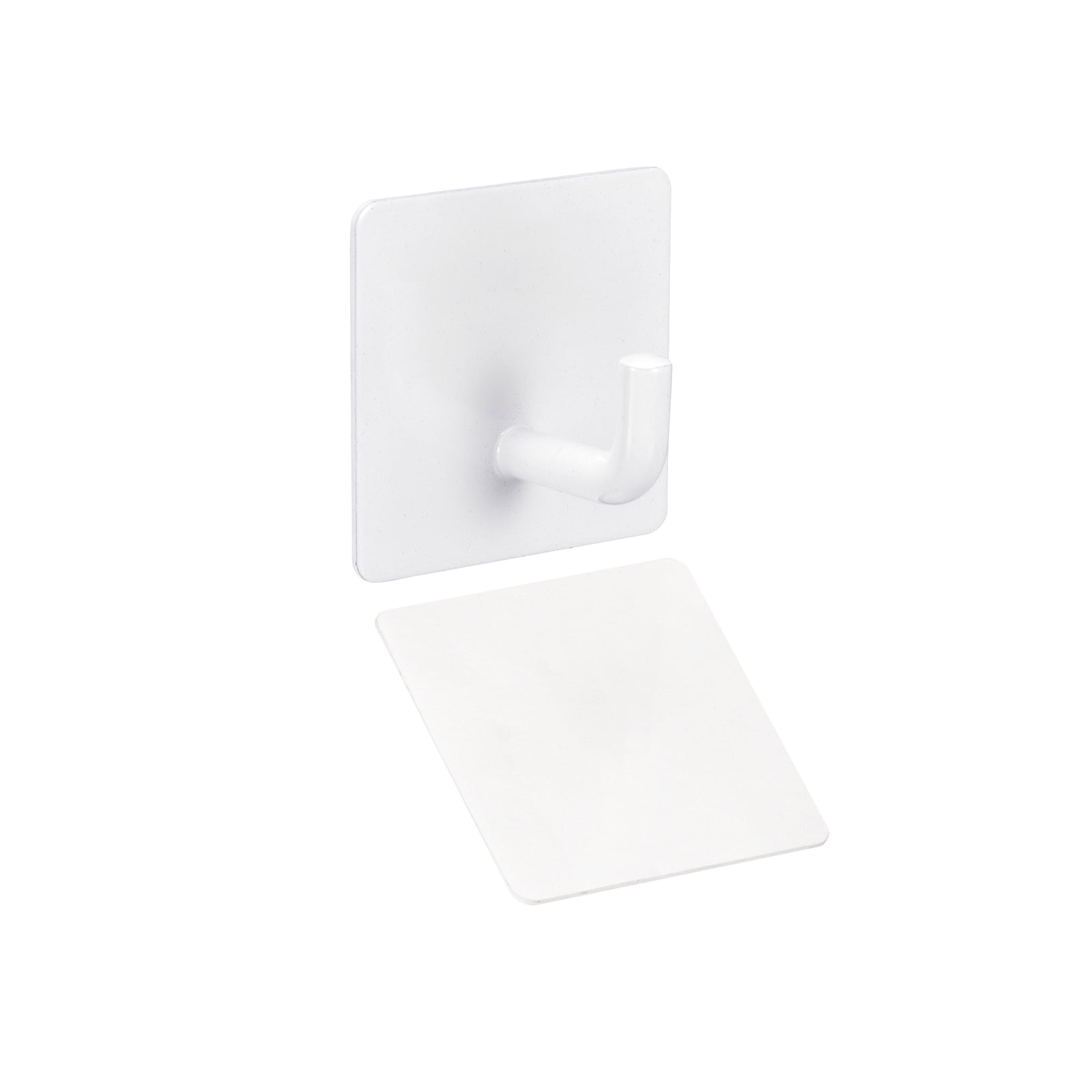 Unique Bargains Self Adhesive Wall Hooks 304 Stainless Steel Sticky Hook Hanger White