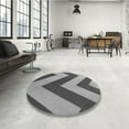 thumbnail image 4 of Ahgly Company Machine Washable Indoor Square Transitional Dark Gray Area Rugs, 4' Square, 4 of 7