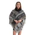 thumbnail image 4 of Autumn Winter Capes Ladies Poncho with Fringe Hem Crochet Cape National Pullover Knitted Cloak Warm Wool Shawl for Women, 4 of 7