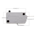 thumbnail image 4 of Interruptor de puerta de horno microondas KW3A, 16A, 125V/250V, interbloqueo de puerta (2 normalmente abiertos y 1 normalmente cerrado), 4 of 5