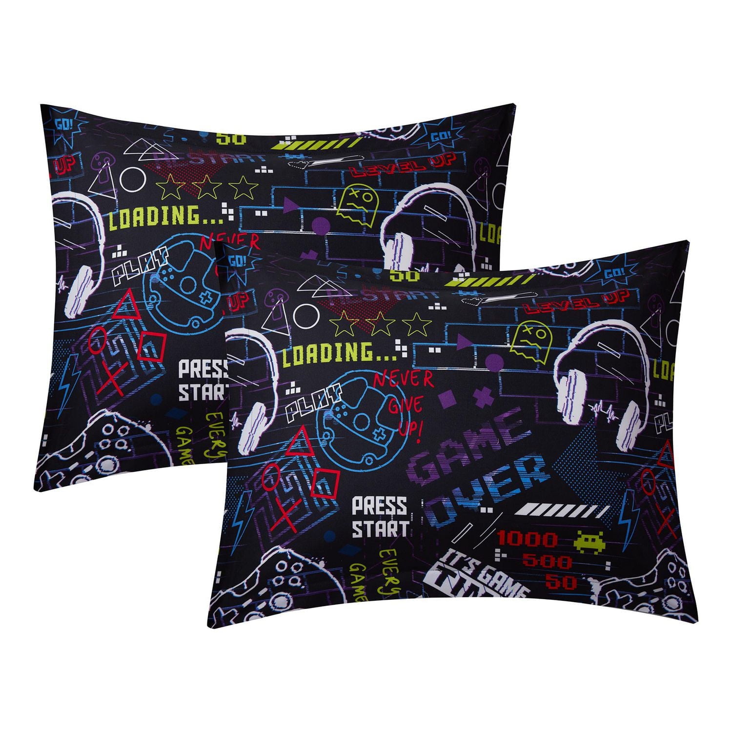 Ensemble de lit complet Gamer de Mainstays Kids 1 place: 6 morceaux et 2 places: 8 morceaux