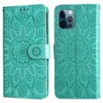 thumbnail image 4 of Funda tipo cartera GANGXUN para iPhone 12 , diseño girasol, cuero PU, soporte, cierre magnético, tarjetero, 4 of 5