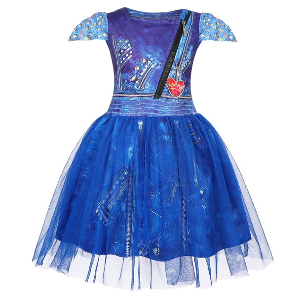 Jurebecia Descendants Niñas Mal disfraz dragón Popular Musical Cosplay princesa fantasía vestido Up Fivean unisex