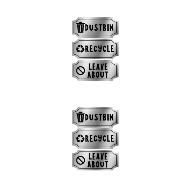 Matsuzay Logotipos de reciclaje y basura de PVC para paredes, a prueba de decoloración, amplia aplicación, fácil de aplicar y quitar, 3 uds., ct2023 2Conjunto