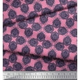 thumbnail image 2 of Soimoi Cotton Poplin Fabric Floral Block Printed Fabric 1 Yard 42 Inch Wide, 2 of 3