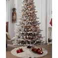 thumbnail image 4 of Thanksgiving Fall Christmas Tree Skirt 36 Inches Large Christmas Skirt Tree, Autumn Pumpkin Orange Rustic Burlap Tree Skirt Christmas Decorations for Fireplace Party Holidays Indoor Outdoor, 4 of 7
