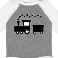 thumbnail image 4 of Inktastic Valentines Day Heart Choo Choo Train Boys Long Sleeve Baby Bodysuit, 4 of 5