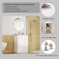 thumbnail image 3 of FFZ 24" Bathroom Vanity Combo with Thick-Edged Ceramic Sink - Handleless Push-Open Design, 2 Soft-Close Doors, Internal Shelf, High-Gloss White, Easy Assembly, 3 of 9