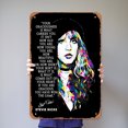 thumbnail image 3 of Placa Metal Vintage Stevie Nicks Pintura Hierro Rectangular Pared 30x40cm, 3 of 9