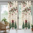 thumbnail image 5 of Outdoor Curtains for Patio Waterproof, Christmas Tree Outdoor Privacy Panels Grommet, Farmhouse Winter Ball Berry Snowflakes Blackout Outside Curtains for Porch/Cabana 54"x108", 2 Panels, 5 of 8