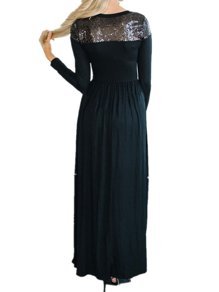 long sleeve ankle length dress