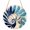 Black, variant on Navy Blue Teal Coastal Round Front Door Welcome Sign, 5.9 Inch Wall Hanging Decor for Indoor Outdoor, Abstract Art Nautical Ocean Conch Home Porch Hanger Decorations for Holiday Gift