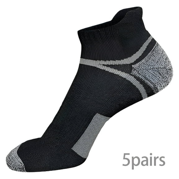 TELOLY 5Pairs Ankle Socks for Women,Cotton Womens No Show Socks Size 9-11,Gym Socks