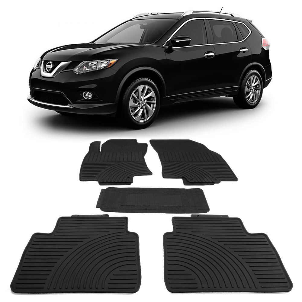 EcoMats Carpet Floor Mats Custom Fit For 2014 2015 2016 2017 2018 2019 Nissan  Rogue Front And Rear Row Perfect Fit (Does Not Fit Rogue Sport) 