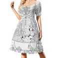 thumbnail image 1 of Dálmata tomando un baño relajante Vestido de manga corta Vestido vintage de verano para mujer Vestido de verano para mujer, 1 of 7