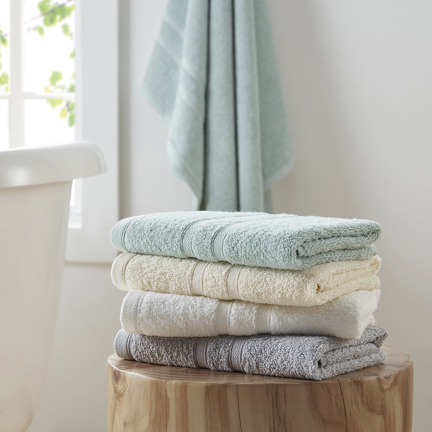 Clorox Bleach Friendly 2 Piece Hand Towel Set, 16X26", Ivory