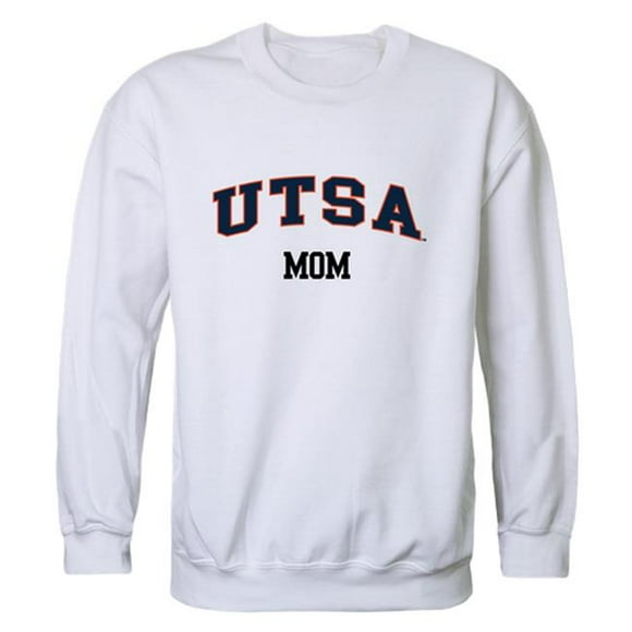 W Republic 564-435-WHT-03 Women Texas San Antonio Roadrunners Mom Crewneck Fleece&#44; White - Large