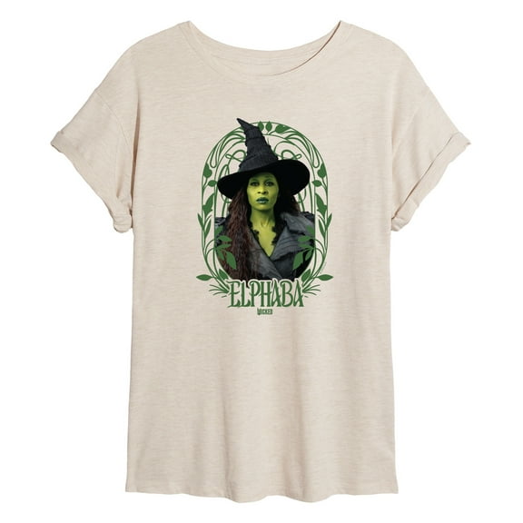 Wicked: Part 2 -  Art Noveau Elphaba - Women's Oversized Graphic T-Shirt