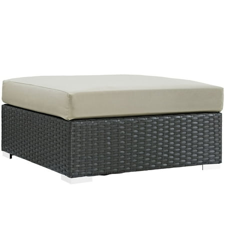 Modway Sojourn Outdoor Patio Sunbrella Square Ottoman, Multiple Colors