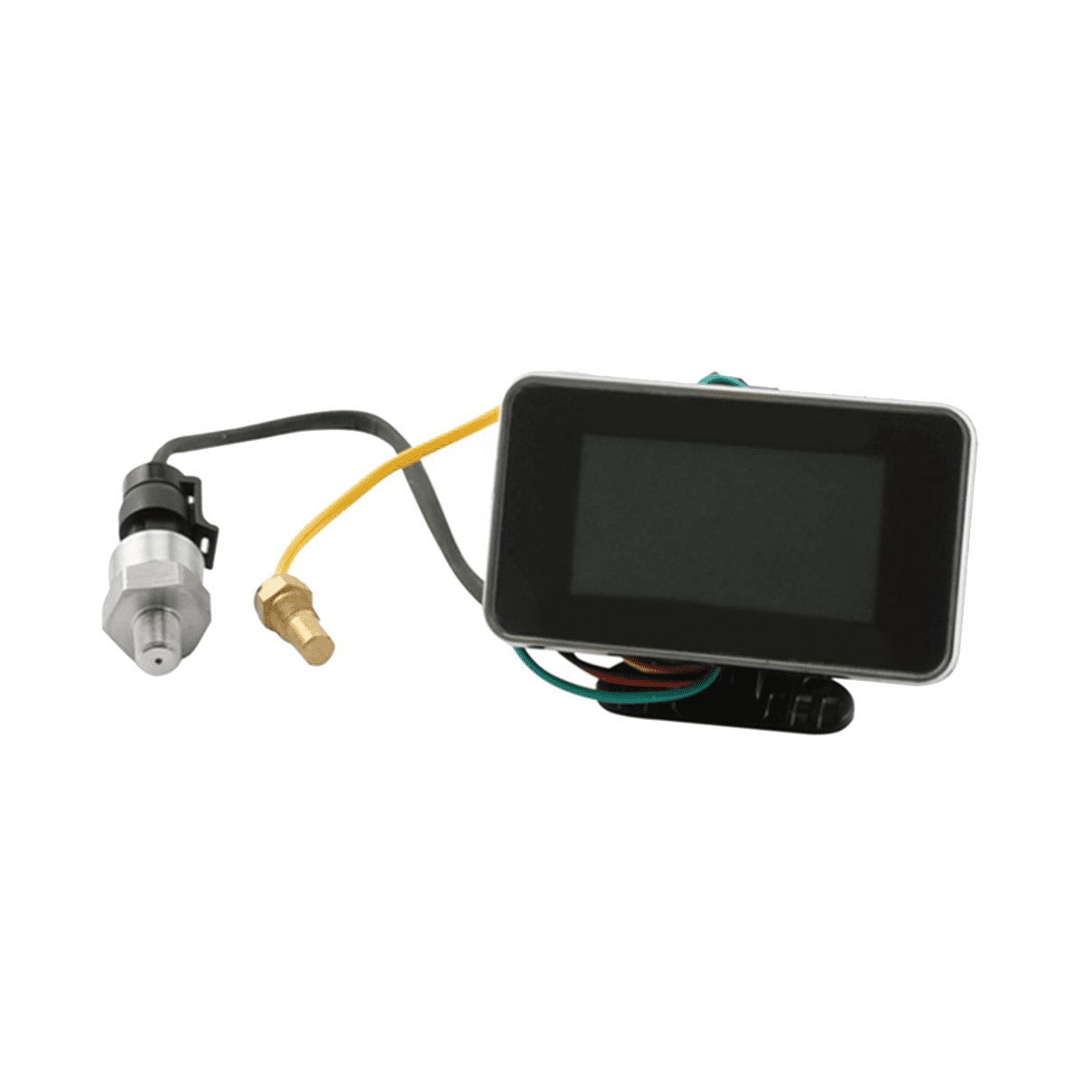 4 in 1 LCD 12V/24V Oil Pressure Voltmeter Volt Water Temperature Oil Fuel Gauge with 10mm Sensor for Excavator Truck
