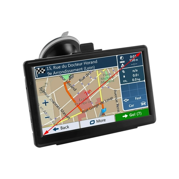 7"HD Car GPS Navigation FM Bluetooth-Compatible Latest Map Touchscreen 8G 256M Navigation System For RV Truck Automobile Vehicle ,Flexible Double Bracket Installation