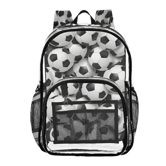 ALAZA Clear Backpack Football PVC Transparent BookBag