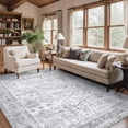 thumbnail image 2 of KUETH 8'X10' Vintage Area Rugs Machine Washable Rugs for Living Room, Non Slip Flat Pile Rug with Rubber Backing, Boho Rug for Entryway Bedroom Dining Room Home Office, 2 of 10