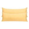 Unique Bargains Pillowcases 2 Pack 100% Cotton Body Pillow Covers Apricot 20" x 60"