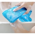 thumbnail image 5 of Cepillo corporal de 60 cm de largo (azul) Cepillo de ducha de silicona para mujeres Toalla de baño de silicona exfoliante suave para hombres Partículas de masaje de doble cara, 5 of 5