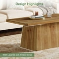 thumbnail image 3 of Tribesigns 47" Solid Wood Coffee Table with Stable Pedestal, 3 of 5
