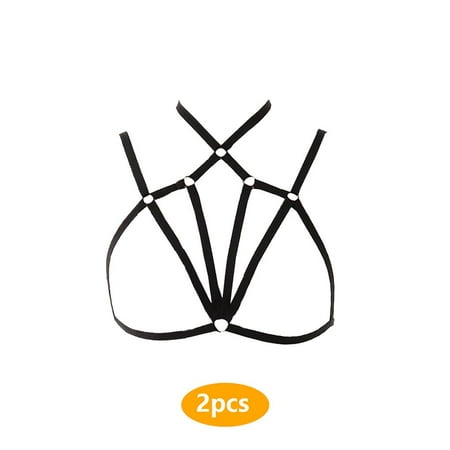 

2pcs Harness Bra Erogenous Strong Elasticity Dating Great Quality Impressive Lingerie Firmness Passionate Mysterious Cupless Bras