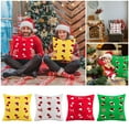 thumbnail image 1 of Funda de cojín navideña con estampado de gorro de Papá Noel Funda de cojín suave y cálida para invierno y Navidad A, 1 of 4