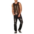 thumbnail image 2 of INSPIRE CHIC Men's Tops Sequin Crew Neck Sleeveless Metallic Tank Top L Golden, 2 of 6