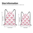 thumbnail image 4 of Drawstring Backpack - Cute Axolotl pink Splash Proof Small Drawstring Gym Bag for Women Men, Cinch Sports String Bag Backpack for Travel Swimming Beach, 4 of 8