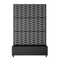 thumbnail image 2 of 72"x47" Metal Black Rectangle Pots and Planter Raised Box with Trellis for Vine Climbing Plants, 2 of 6