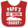 thumbnail image 3 of Inktastic Papas Lil Racing Buddy Boys or Girls Baby Bib, 3 of 4