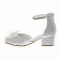 thumbnail image 3 of Badgley Mischka Girls Dress Shoes (Little Kids, Sizes 11–4), White, Size: 12, 3 of 7
