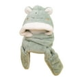 thumbnail image 2 of Gorro de invierno para niños con bufanda, gorros de animales de felpa, gorro multifuncional 3 en 1, bufanda Rana perfke Gorro de peluche, 2 of 7