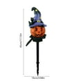thumbnail image 3 of Halloween Solar Lights Outdoor 18 Inch Purple Ghost Stake, Solar Powered Pathway Light Auto On/Off Waterproof Resin for Garden Yard Decor, 3 of 7